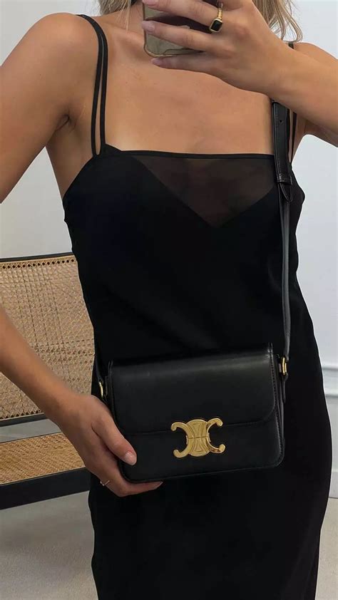 celine triomphe mini shoulder bag|celine triomphe shoulder bag review.